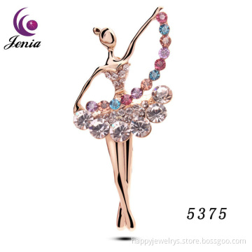 Jenia Cheap Wholesale Fashion Brooch Dance Girl Brooch Pins For Girl